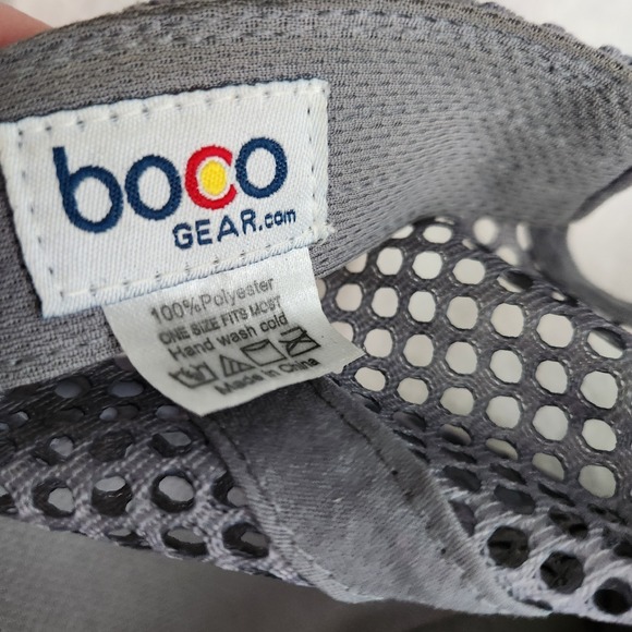 BOCO Gear Trail Strapback Trucker Hat Black Geometric Mountains One Size EUC - Picture 6 of 9